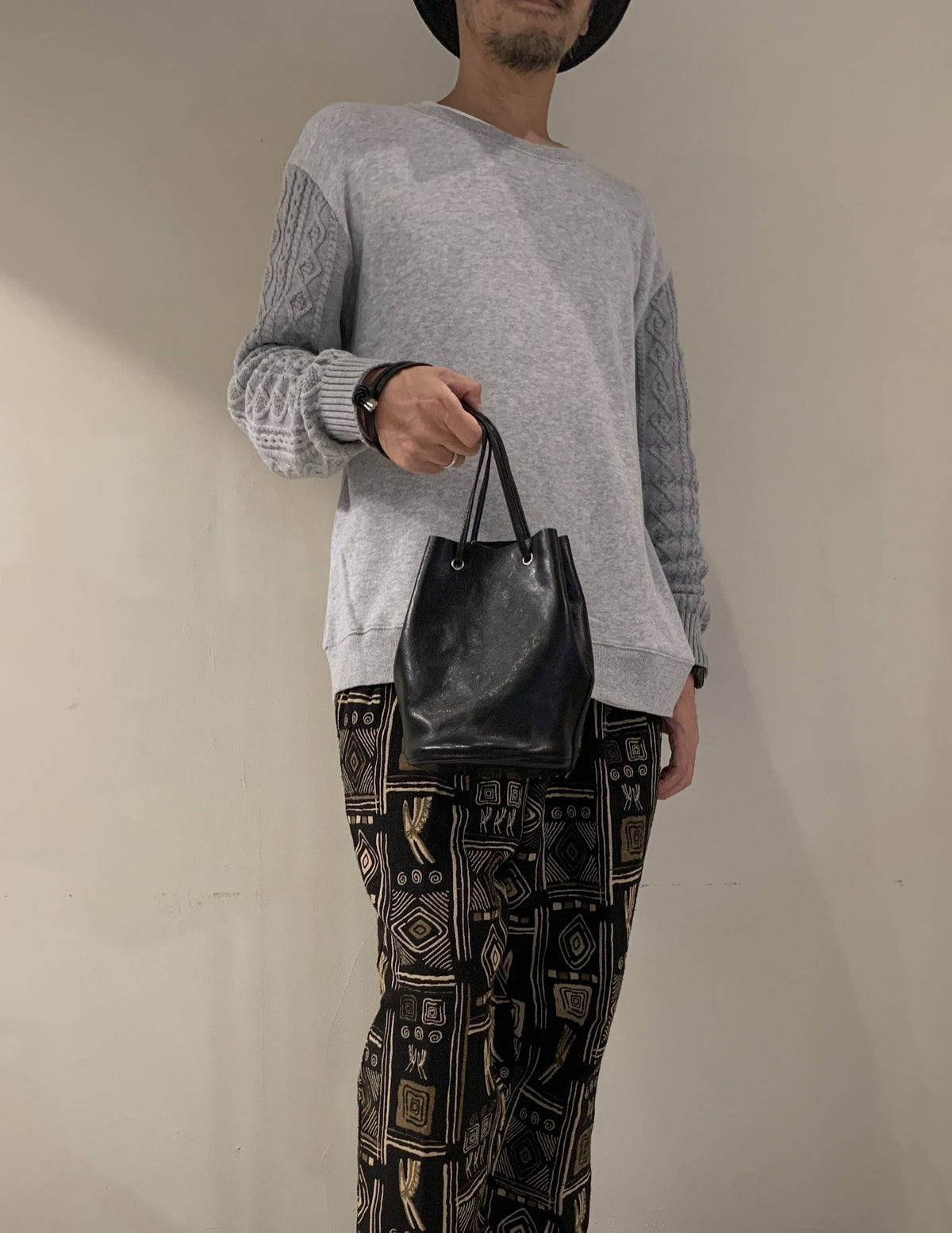 ANNAK アマンダオイルレザー 巾着ショルダー2wayバッグ
