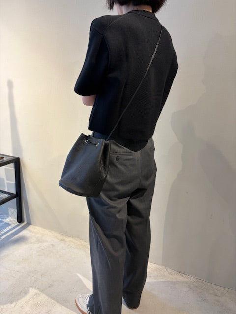 ANNAK カラーシュリンクレザー 巾着ショルダー2WAYバッグ