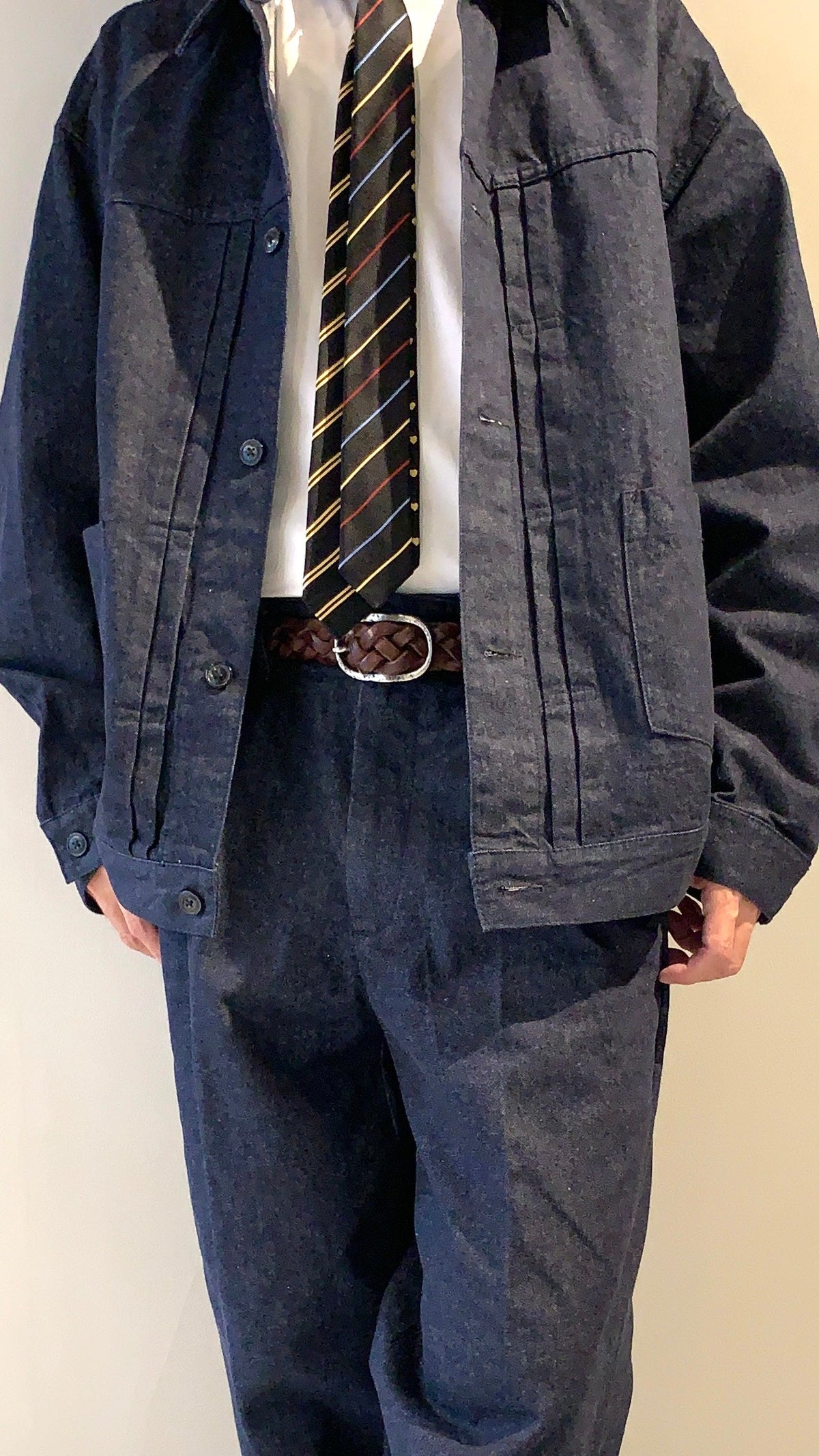 ANNAK 栃木レザー ハンドウォッシュ厚口メッシュベルト 30mm幅