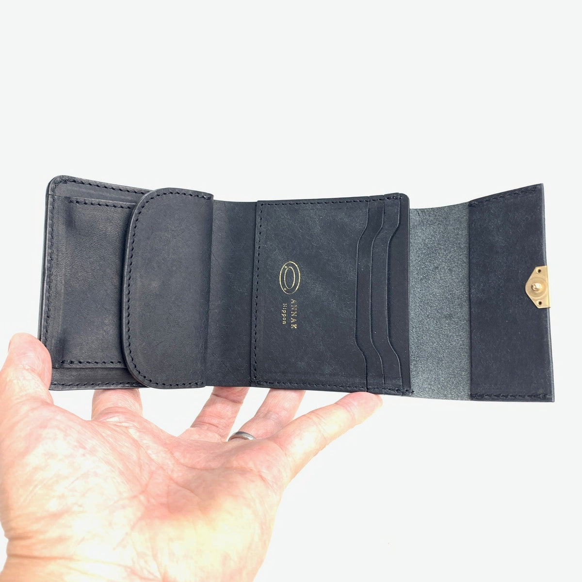 ANNAK プエブロレザー フラップ付き２つ折りウォレット S