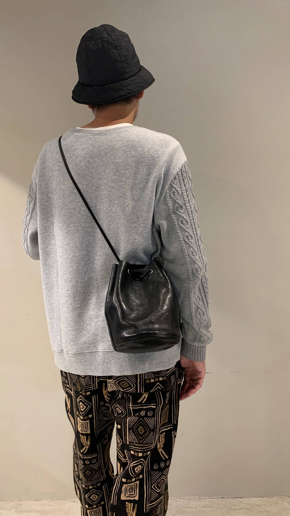ANNAK アマンダオイルレザー 巾着ショルダー2wayバッグ