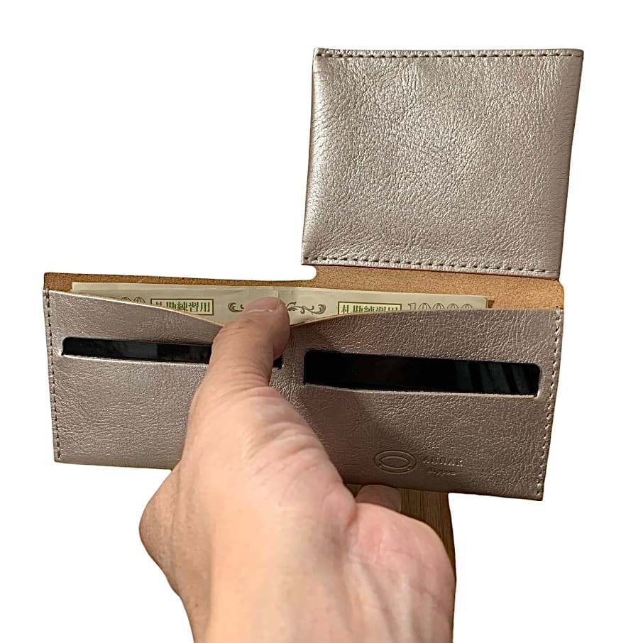 ANNAK アマンダオイルレザー コンパクト折り紙ウォレット