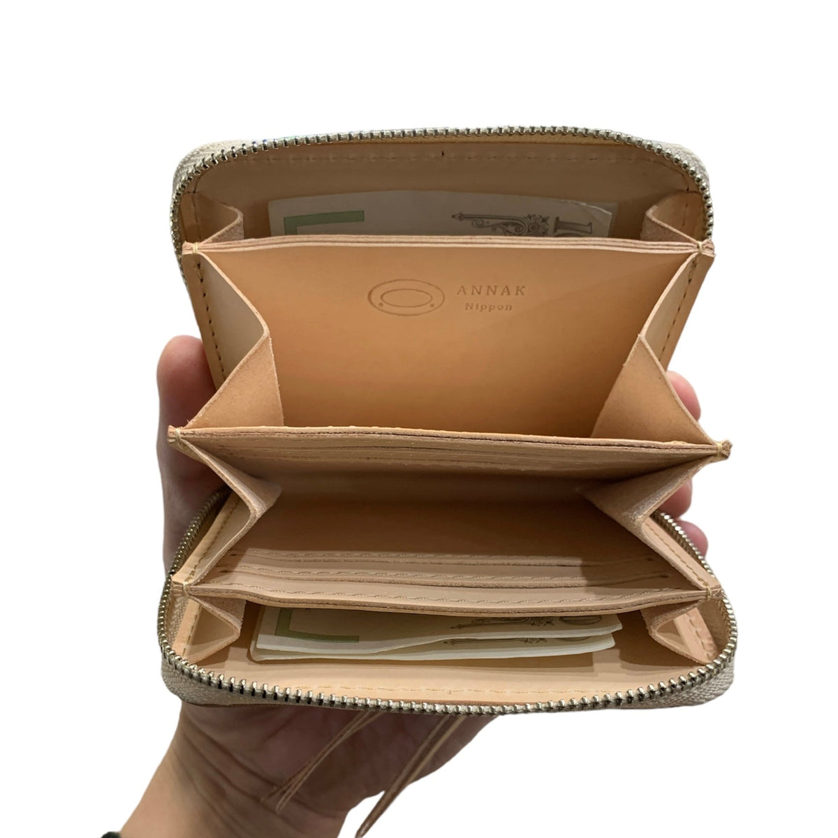 ANNAK アマンダオイルレザー コンパクトラウンドジップ財布