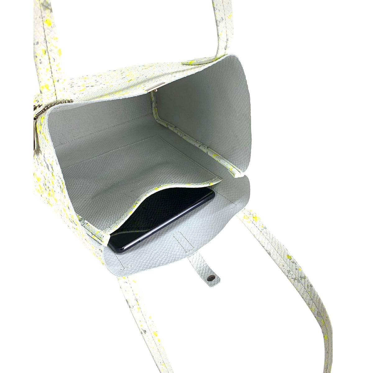 ANNAK エンボスハンドペイントレザー タテ型トートバッグ
