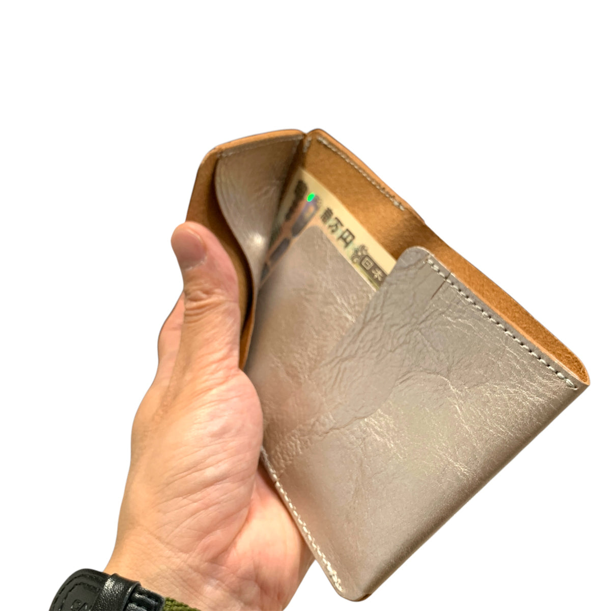 ANNAK アマンダオイルレザー コンパクト外小銭2つ折り財布