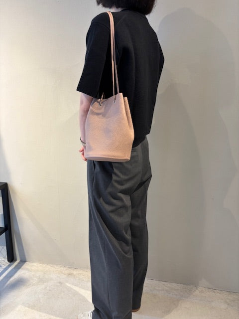 ANNAK カラーシュリンクレザー 巾着ショルダー2WAYバッグ