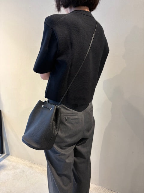 ANNAK カラーシュリンクレザー 巾着ショルダー2WAYバッグ